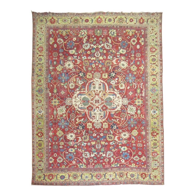 Antique Zabihi Collection Persian Mahal Rug - 10'11" x 17'2" For Sale