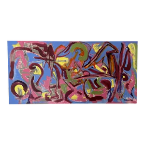 Abstract Acrylic Painting on Wood by Erik Sulander