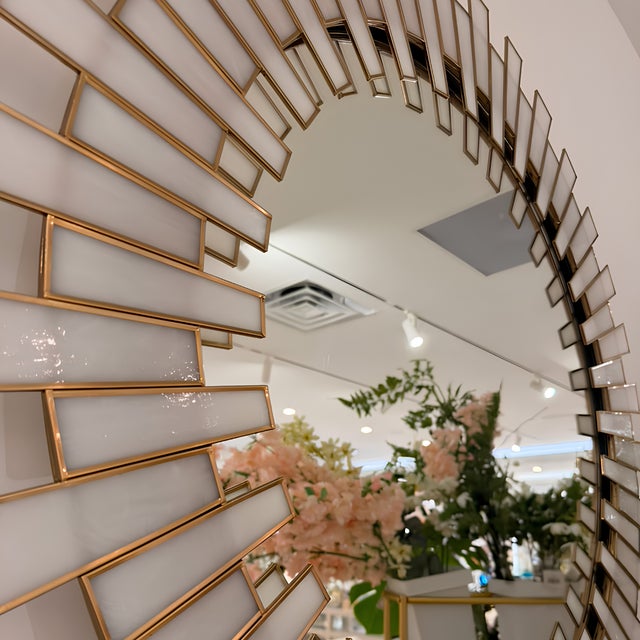 Contemporary Sagebrook White Marble Tiled Mirror For Sale - Image 3 of 4