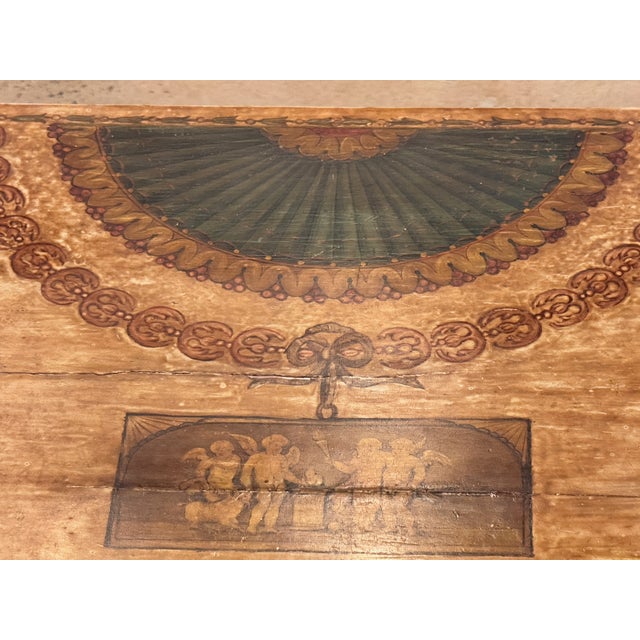 19th Century Italian Painted Demi-Lune Console Table For Sale - Image 12 of 14