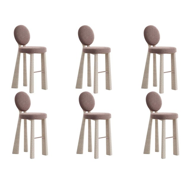 Purple Mary II Bar Chairs by Ottiu, Set of 6 For Sale - Image 8 of 8
