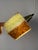 Hexagon Pendant Lamp in Brown and White Acrylic Glass with Granite Look by Roland Konst For Sale - Image 9 of 11