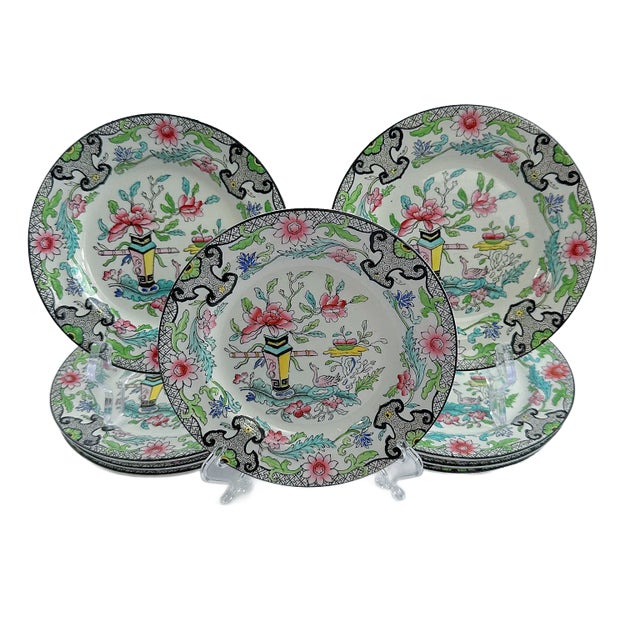 Mason's Ironstone Late 19th Century Mason's Ironstone Chinoiserie Small Plates - Set of 12 For Sale - Image 4 of 12