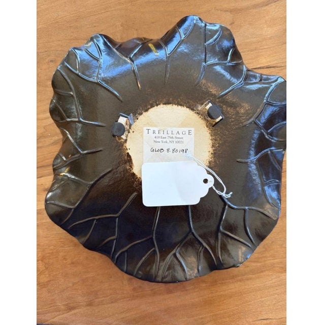 Global Views Global Views Lily Pad Lotus Charger Plates 11” – Pair – Treillage Nyc Provenance For Sale - Image 4 of 6