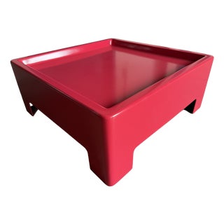Red Fiberglass Coffee Table, 1960s For Sale