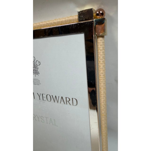 William Yeoward William Yeoward Crystal Classic Raffia Picture Frame 8 X 10 For Sale - Image 4 of 11