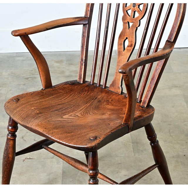 English 19th Century Elm Windsor Armchair For Sale - Image 10 of 12