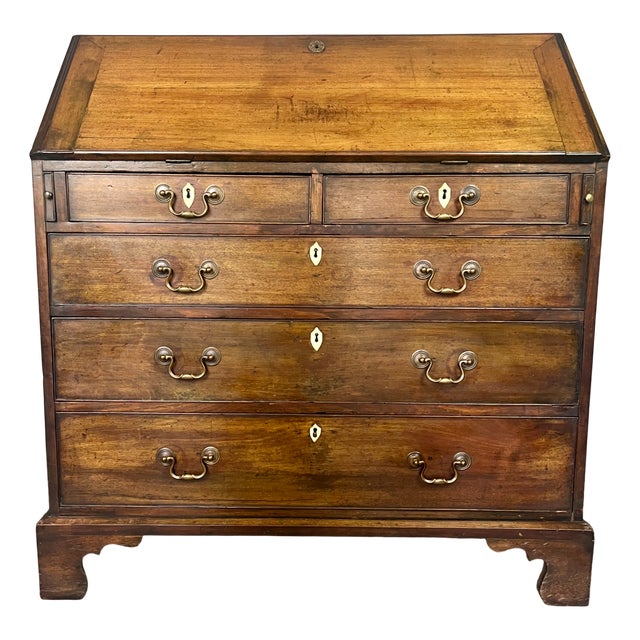 Georgian Mahogany Bureau, Mid -18th Century For Sale