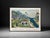 Late 20th Century Late 20th Century Island Sunset Framed Poster by Andrea Beloff For Sale - Image 5 of 9