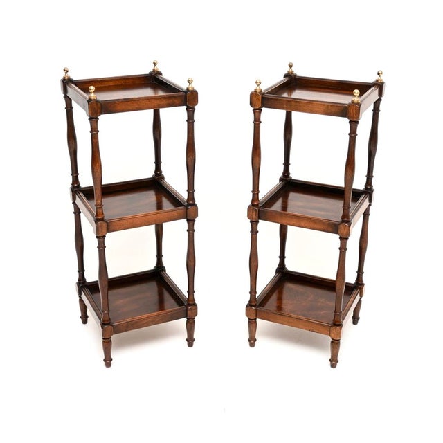 Vintage Georgina Style Three-Tier Side Tables, 1930, Set of 2 For Sale - Image 9 of 9