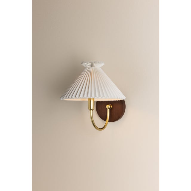Mitzi Acacia 10.5 in. 1 Light Wall Sconce in Aged Brass Finish For Sale - Image 12 of 15
