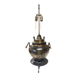 19th Century Japanese Metal Vessel Lamp
