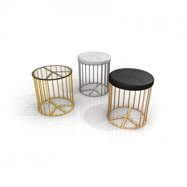 Pace Pouf in Powder-Coated Aluminum by Altreforme For Sale - Image 9 of 10