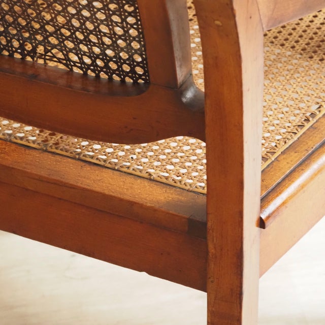 Art Nouveau Armchair in Walnut with Viennese Caning, 1900 For Sale - Image 10 of 12