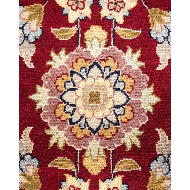 Traditional Mogul, One-of-a-Kind Hand-Knotted Area Rug - Red, 12' 4" x 15' 5" For Sale - Image 3 of 8