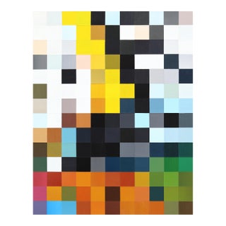 154 Squares v.2 - Modern Color Drenched Abstract Geometric Acrylic Painting by Brandon Neher For Sale