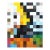 154 Squares v.2 - Modern Color Drenched Abstract Geometric Acrylic Painting by Brandon Neher For Sale