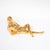 1970s Mid-Century Gold-Plated Ceramic Sculpture of a Reclining Man Signed Jaru For Sale - Image 5 of 14