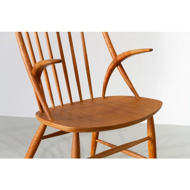 Danish Modern IW2 Armchair in Oak by Niels Eilersen for Illum Wikkelsø, 1960s For Sale - Image 13 of 18