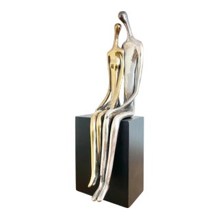 Ruth Bloch Sterling Silver "Lovers" Sculpture For Sale