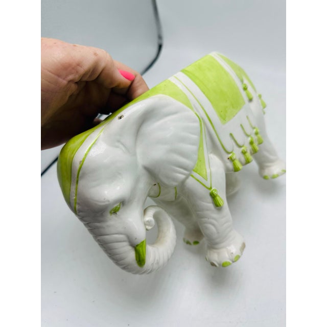 1970s Vintage Elephant Ceramic Planter For Sale - Image 5 of 7