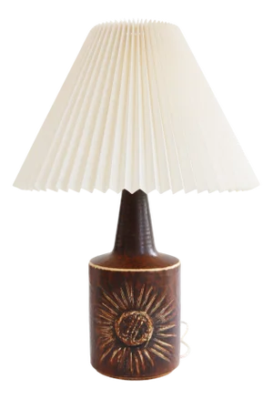 Vintage Ceramic Pottery Table Lamp from Søholm, 1960s