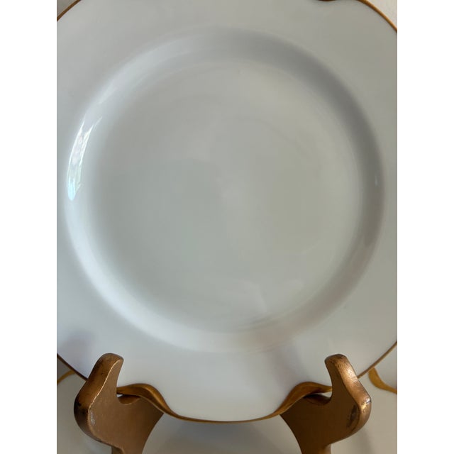Vintage Haviland & Co. Limoges Gold Scalloped Rim Salad Plates, Set of 10, France For Sale In Oklahoma City - Image 6 of 13