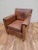 Vintage French Art Deco Distressed Brown Leather Club Chair For Sale In Chicago - Image 6 of 10