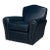 Blue Leather Club Chair For Sale