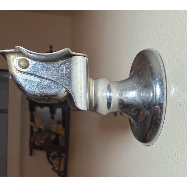 Rare Vintage Industrial Hoegger Inc. Wall-Mounted Chrome Ashtray Weehawken Nj For Sale - Image 12 of 14