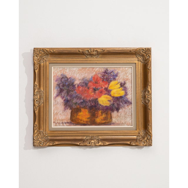 Early 20th Century France Purple Wood Painting For Sale - Image 15 of 15