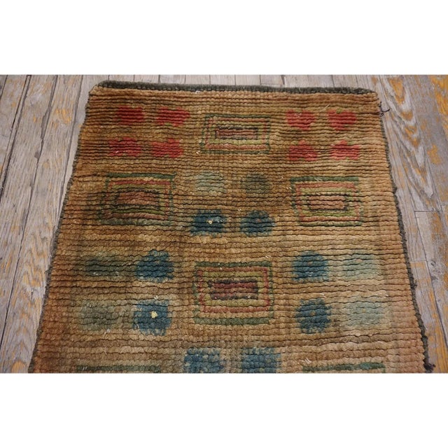 1930s Camel Tan Geometric Swedish Antique Art Deco European Rug Wool Carpet For Sale In New York - Image 6 of 12
