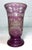 Antique Handmade Engraved German Purple Cut to Clear Glass Vase Cup Chalice For Sale - Image 9 of 10