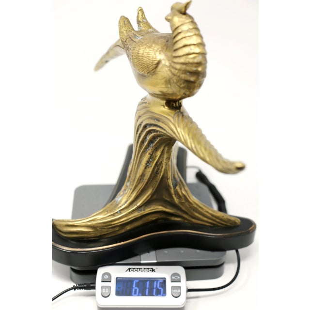 Palm Beach Regency Vintage Brass Pheasants on Branches Figures - a Pair For Sale - Image 9 of 12