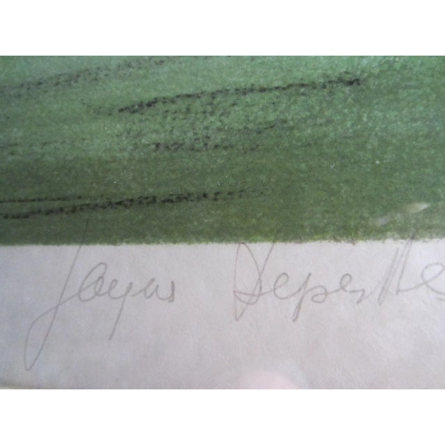 1970s Jacques Deperthes Impressionist Pencil Signed Gouache For Sale - Image 11 of 16
