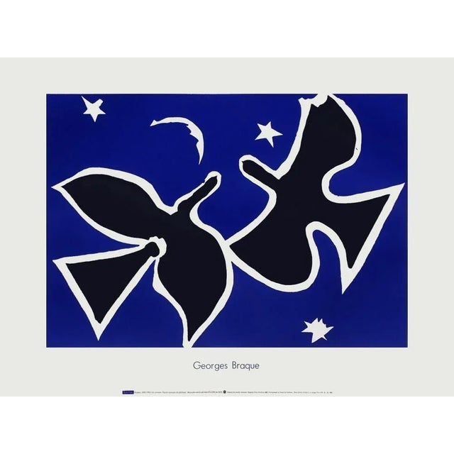 After Georges BRAQUE LES OISEAUX (PARTIE CENTRALE) 1991 poster on white Bristol board unsigned and not numbered 23.6 x...