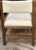 Mid 20th Century Mid Century Angular Scandinavian D Scan Style Wood Dining Chairs With Thick Linen Upholstery For Sale - Image 5 of 12