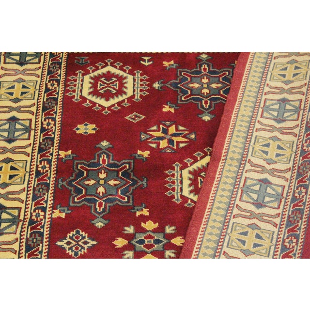 Red Vintage Shirwan Red/Gold Wool Rug - 3'9''x5'6'' For Sale - Image 8 of 11