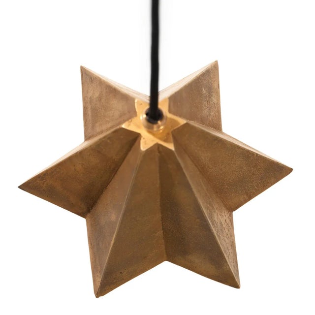 Not Yet Made - Made To Order Raffaele Star-Shaped Wall Bracket Light in Sand Cast Brass by Fred&Juul For Sale - Image 5 of 6
