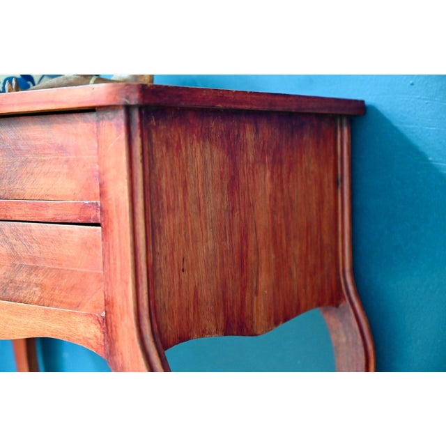 Louis XV Style Mahogany Console Table with Cabriole Legs, 1950s For Sale - Image 10 of 18
