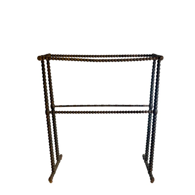 English Antique Bobbin-Turned Oak Blanket Stand / Towel Rack, Early 20th Century For Sale - Image 3 of 16