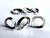 Offered is a set of 6 silver-plate napkin rings in the style of Elsa Peretti for Tiffany. They are unmarked, and include 3...