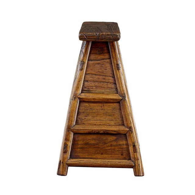 Small 19th Century Eastern elm table top chest circa 1890. Superb quality chinese pyramid shaped alter table chest made...