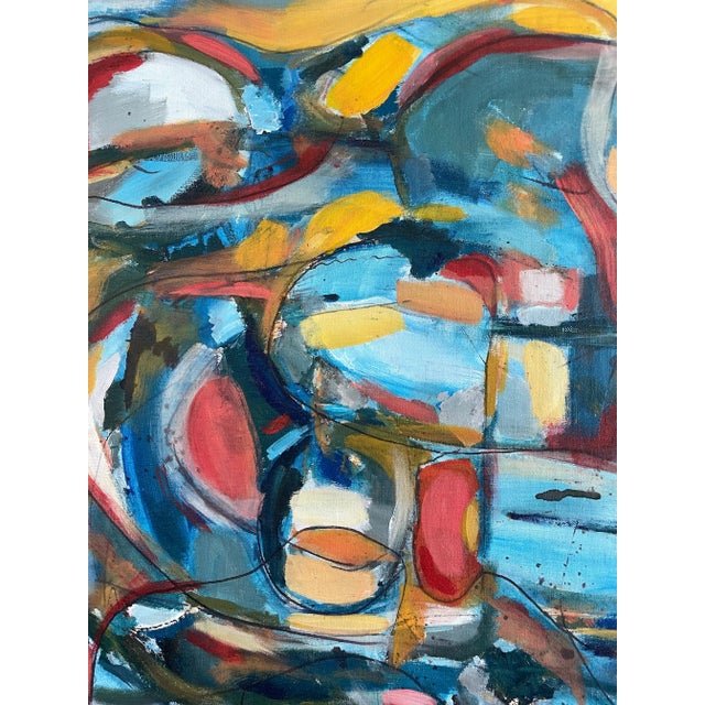 Framed Abstract Acrylic on Canvas Panel by Francisco Peña For Sale In Seattle - Image 6 of 9