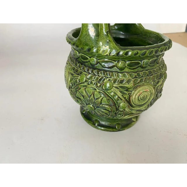 19th Century French Ceramic Majolica Basket Pot For Sale - Image 4 of 9