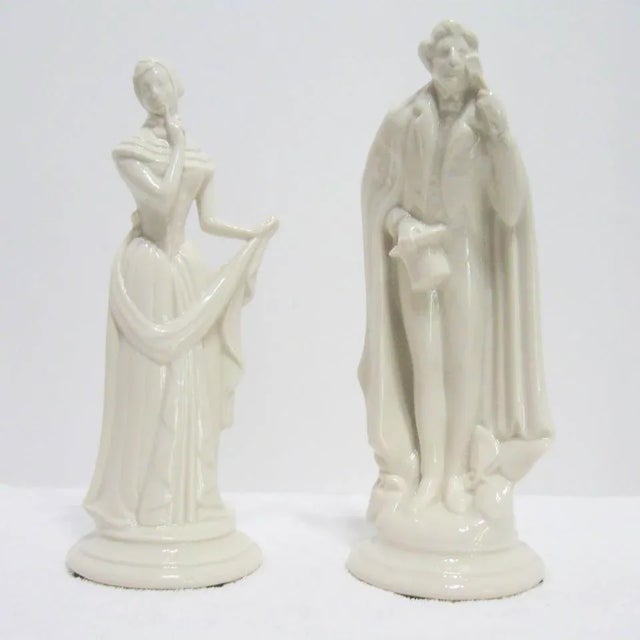 Ceramic Art Deco Porcelain Courting Figures - a Pair of 2 For Sale - Image 7 of 9