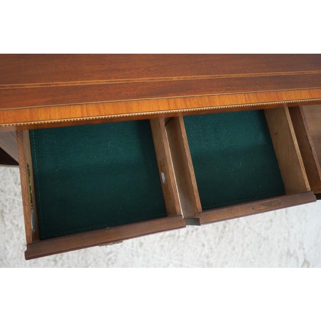 1980s Baker Federal Style Inlaid Mahogany Sideboard For Sale - Image 5 of 18