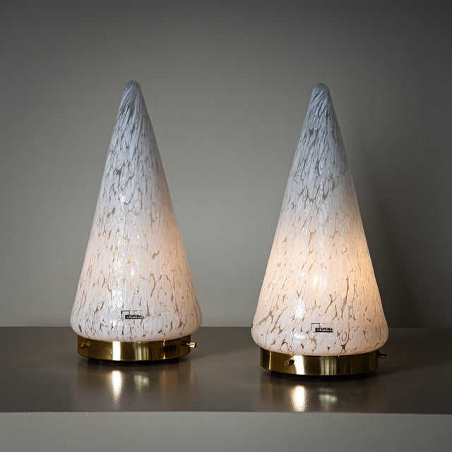 1970s Pair of conical Table Lamps by Esperia, Italy For Sale - Image 10 of 12