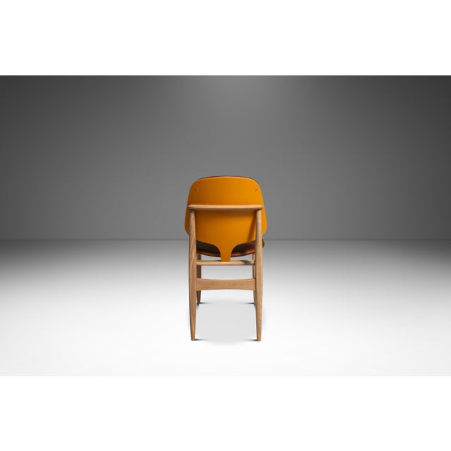 Tan Rare Set of Four (4) Mid-Century Modern Multi-Colored Dining Chairs by Elliots of Newbury After Arne Vodder, England, C. 1960's For Sale - Image 8 of 15