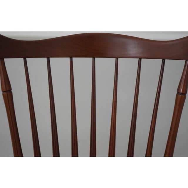 Set of 4 Frederick Duckloe Cherry Windsor Dining Chairs For Sale In Philadelphia - Image 6 of 18